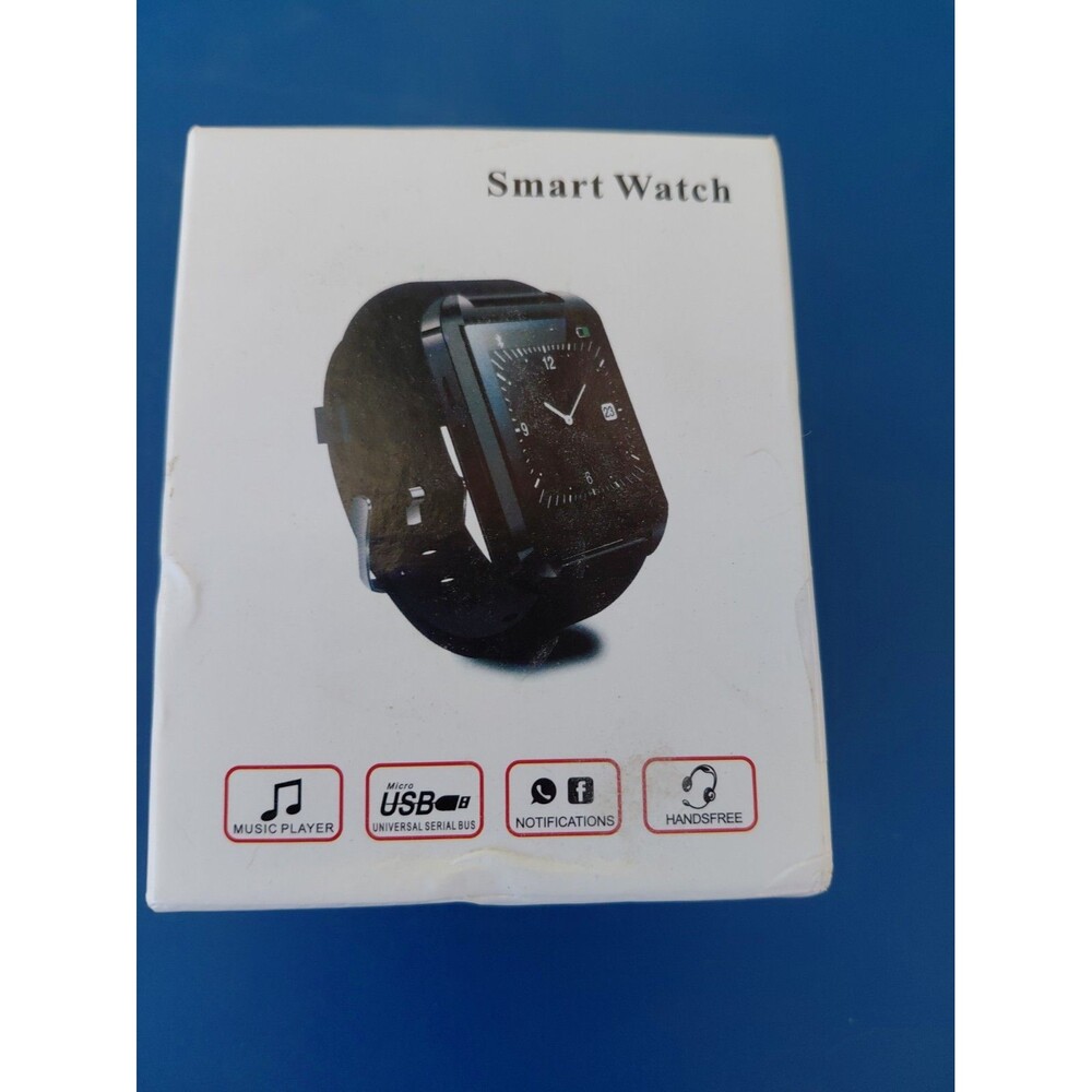 BRAND NEW IN BOX Smart Wireless Black Watch w/ USB Cord and User Manual